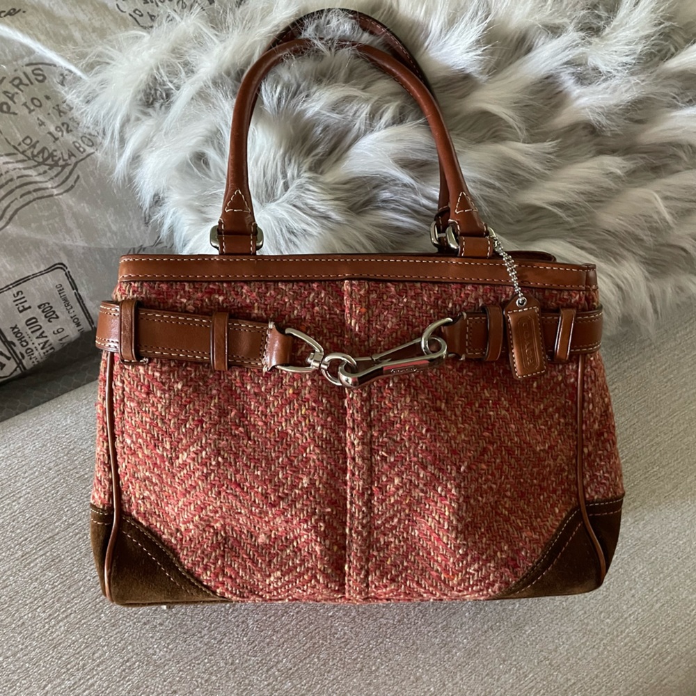 Tweed Coach Bag